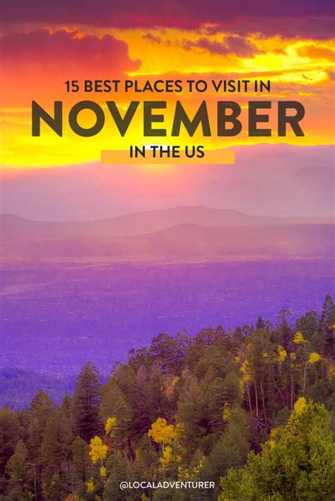 best places to visit in november in us